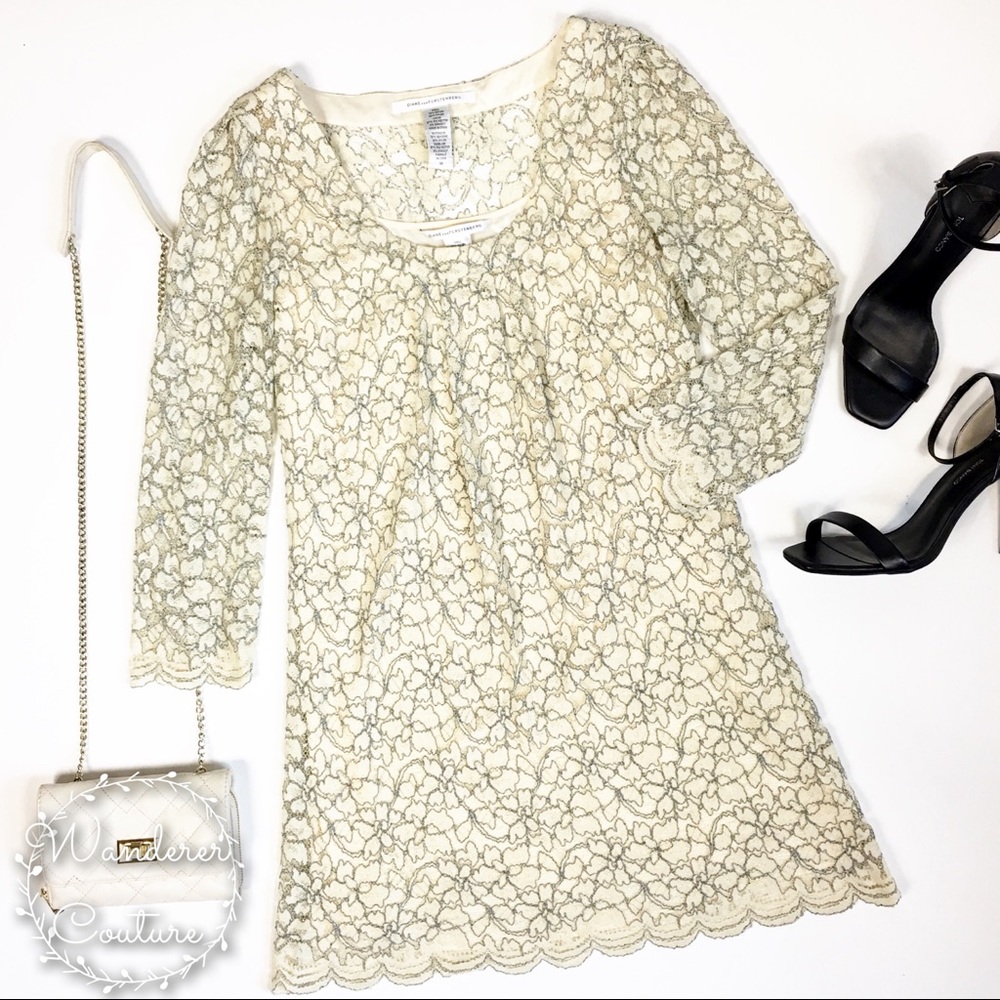 Diane Von Furstenberg Lace Shift Dress